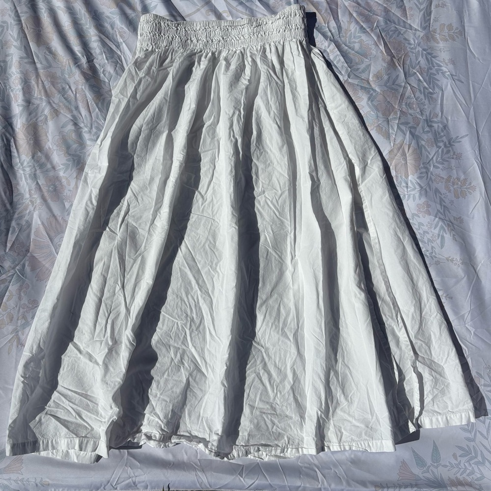 Bershka White A-Line Skirt